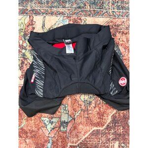 Souke Sports Mens Padded Cycling Shorts L Black/Red Breathable Quick-Dry Spandex